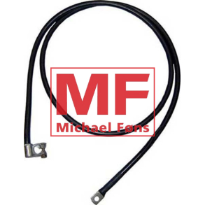 Batterikabel, 50kvd X 2000mm. Sort med minus-polsko og 12mm kabelsko