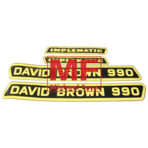 Transfers- st, David-Brown 990 Implematic. Gul p sort bund.