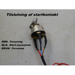 EGENPRODUKTION: Ledningsnet til MF165/MK2, MF175, MF178 med stelstyret start-hjlperel.