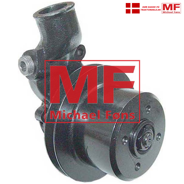 Vandpumpe med pakninger og med 125mm remskive til enkelt-rem, MF590, MF690 og MF50HX