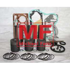 Motor-renoverings-st, gammel type MF135diesel. Med frdig-foringer, pakdser, lseblik+pakninger. 