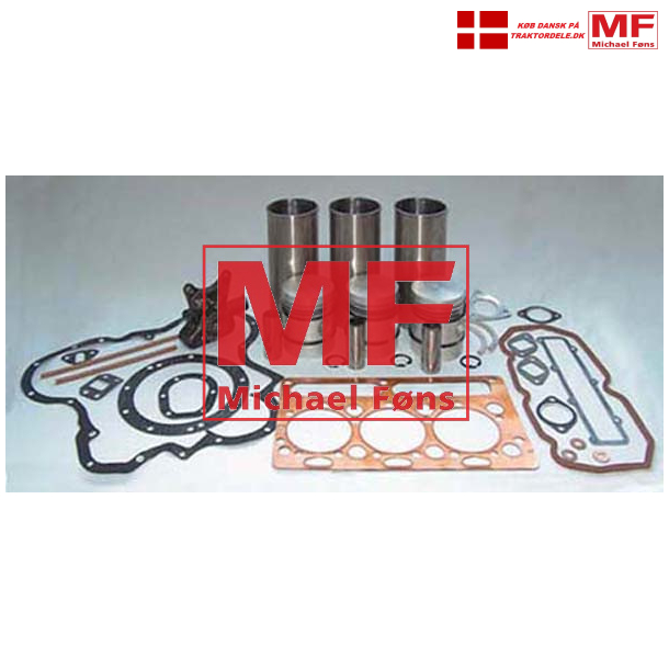 Motor-renoverings-st, MF35/3-cyl, med stbejernsforinger. Med pakdser, lseblik, pumpe og tips.