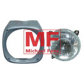 Forlygte-st med plasthuse. H/V. Komplet med skruer, prer og stik. MF135-MF165-MF175S-MF185-MF188