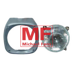 Forlygte-st med plasthuse. H/V. Komplet med skruer, prer og stik. MF135-MF165-MF175S-MF185-MF188