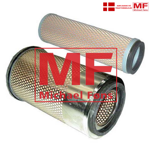 Luftfilter-st til MF298-595-698. St med udvendigt filter samt sikkerhedsfilter.