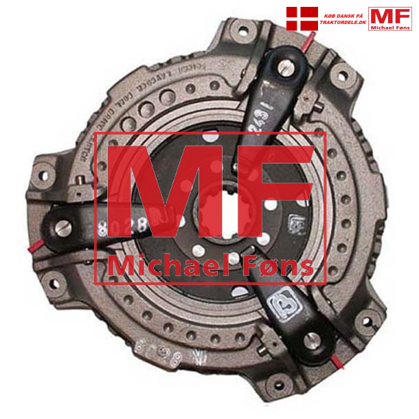 Brugt Komplet dobbeltkobling, MF35/4-cyl. Leveres uden fremdriftplade. God stand.