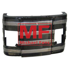 Frontgrill-st, lav type til MF135 med alu-lygtehuse. Skr selv huller! Leveres med lge+ls