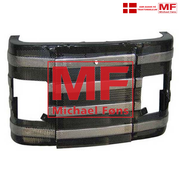 Frontgrill-st, lav type til MF135 med alu-lygtehuse. Skr selv huller! Leveres med lge+ls