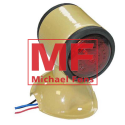 Skrmlygte-st, rd-hvid, David-Brown med runde skrme