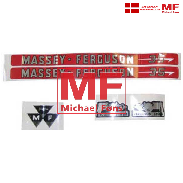 Hjlmtransfers-st, Massey-Ferguson MF35. Topkvalitet, 5 dele