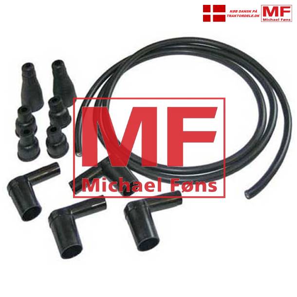 Tndkabelst. Universal-st med spolekabel med fingerskrue, og medflgende stikterminal.