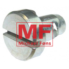 Frontgitter-skruest, 2-stks pose. MF35. Forkromet metal.