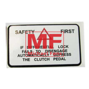 Label til differentialesprre, MF35K, MF35X samt MF65 og hele 100-linien