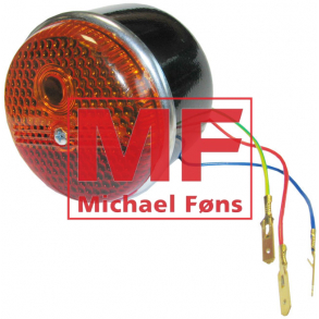 Baglygte-st, med stoplys og blinklys. 2 lygter i 81mm metalhus. Inkl. 12V prer. 