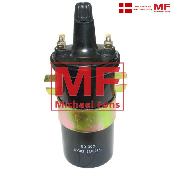 Tndspole  med skrueterminal. Sortmalet standard-spole. 12Volt, Ferguson og FE35