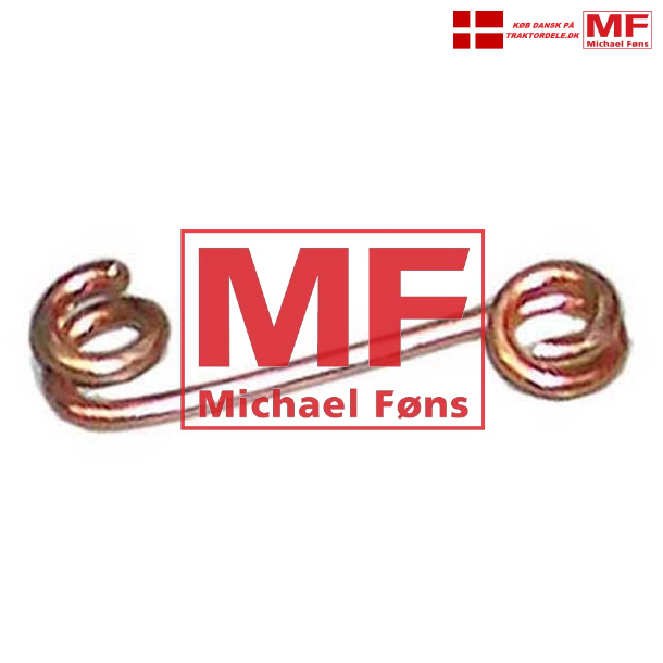 Lse-fjeder til frontlge i grill, MF135-165-175-175S-MF178-185-188. S-formet. Uden skruer