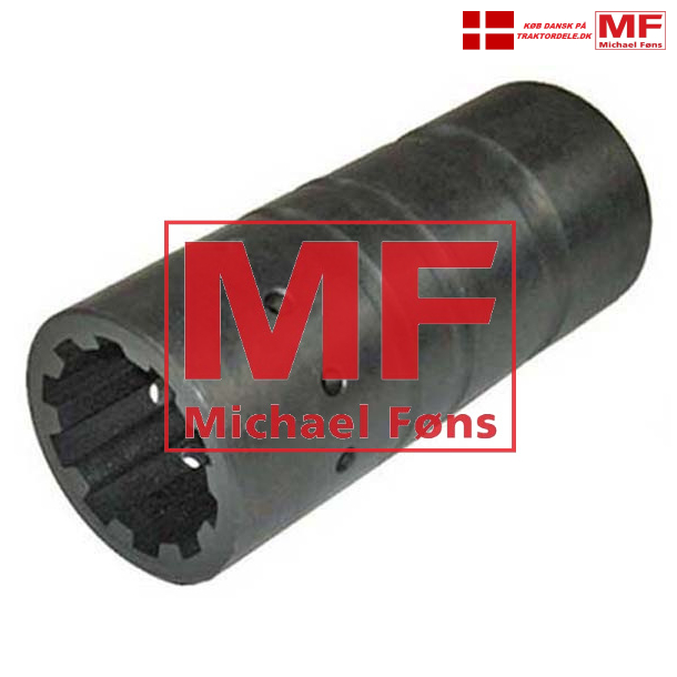 Brugt Spidshjulsaksel-splinemuffe, MF35-65-135. Ny muffe med split, der passer til disse modeller. 
