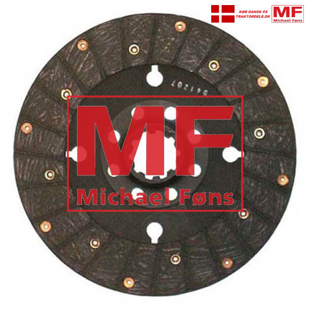 PTO-koblingsplade, 10tommer/250mm. Med Z10nav.MF135-165-175-185-188