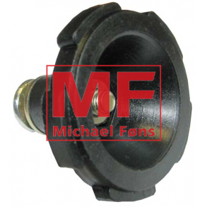 Liftkvadrant-stopskrue med sort plasthoved, MF