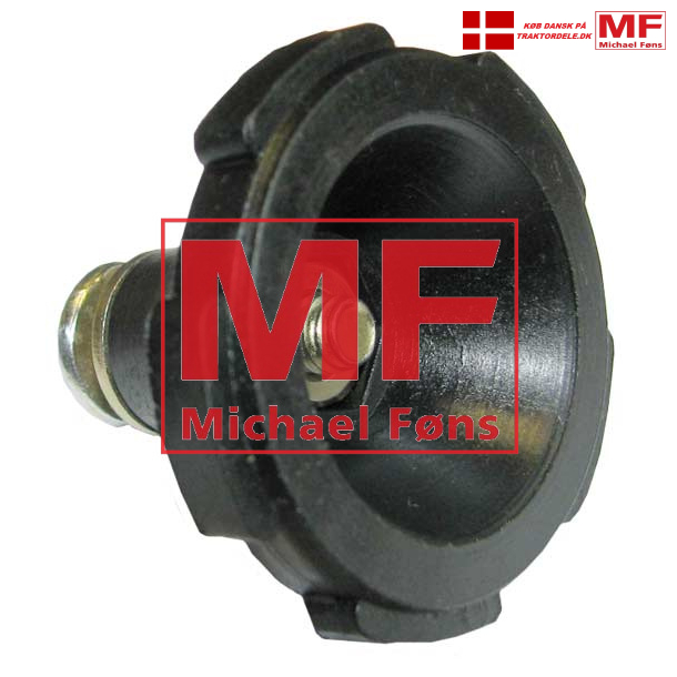 Liftkvadrant-stopskrue med sort plasthoved, MF