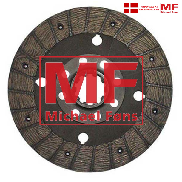 PTO-koblingsplade, 9tommer/229mm. Med Z10nav.MF35/3 og MF65 samt MF135-165