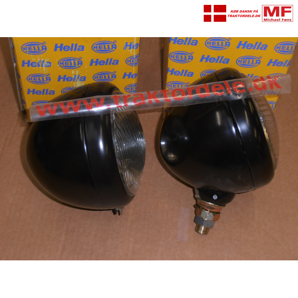 Forlygtest, Ermax-kopi i sort metalhus og med 12Vpre med 20mm sokkel+pos-lys