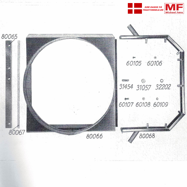 Split-tegning, Bukh blserskjold+ramme