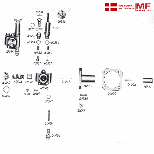 Split-tegning, Bosch-fdepumpe i Bukh403-452
