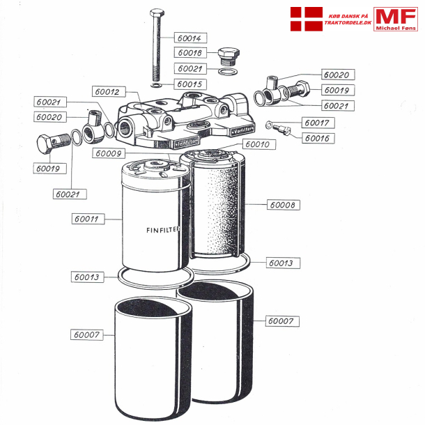 Split-tegning, dobbelt-brndstoffilter p Bukh