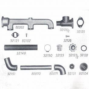 Split-tegning, Bukh klerslanger+termostat+tilbehr