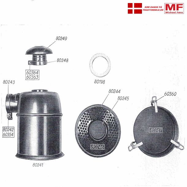 Split-tegning, Bukh luftfilter