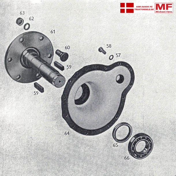 Bukh302 baghjulsaksel+tilbehr