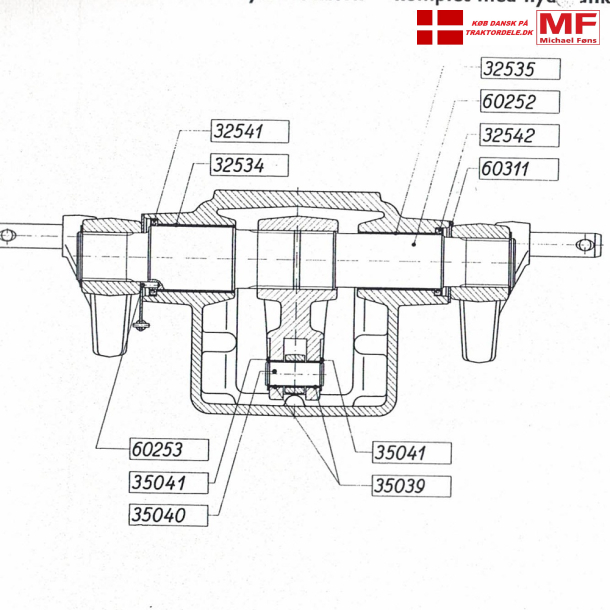 Split-tegning, Bukh302/403 lftearmsaksel+tilbehr