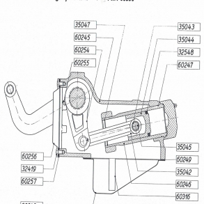 Split-tegning, Bukh302/403 lftecylinder+tilbehr