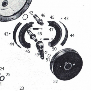 Bukh452 bremsetromle+bremsesko