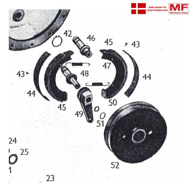 Bukh452 bremsetromle+bremsesko