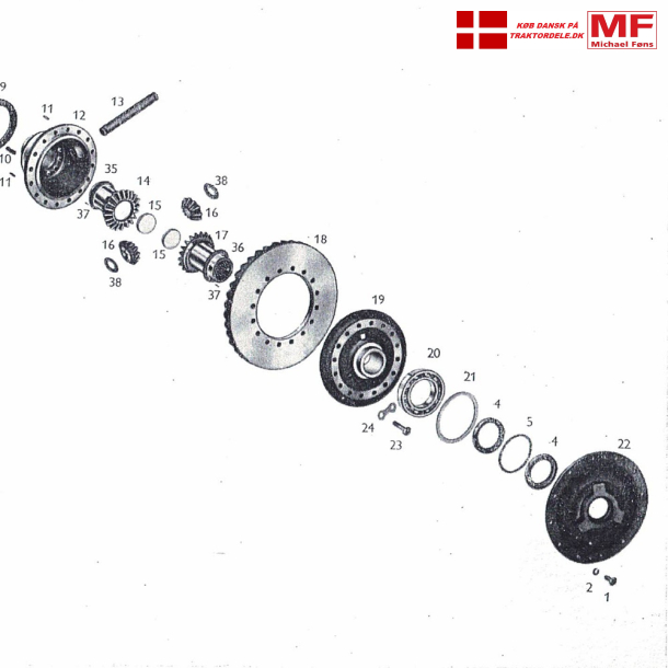 Bukh452 bagtj+Venstre lrplade+tilbehr