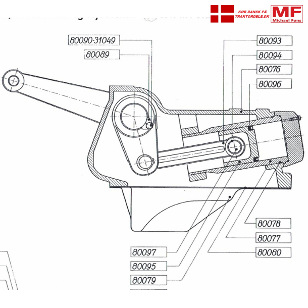 Split-tegning, Bukh554 lftecylinder+tilbehr