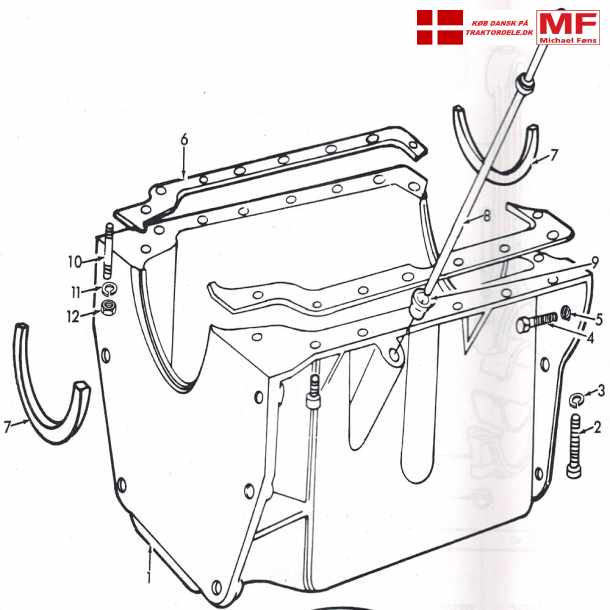 Split-tegning, bundkar. Dexta diesel