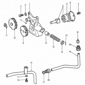 Split-tegning, oliepumpe+rr, Dexta diesel