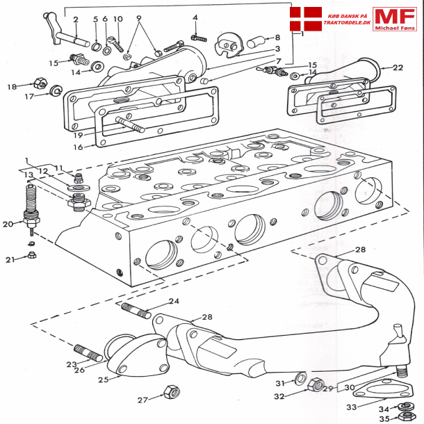 Topstykke+manifolde, Dexta diesel