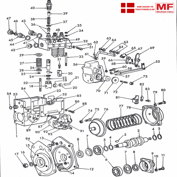 Split-tegning, Dexta Dieselpumpe med Wacuum-regulering