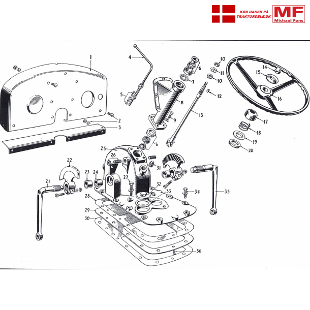 Ferguson Styrehus+rataksel+rat