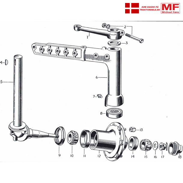 Spindelholder+spindel+nav+lejer etc.