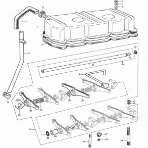MF65 og MF165 MKI vippetj+dksel+enkeltdele