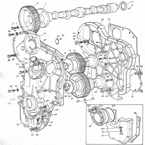 MF65/MKII og MF165/MKI forvrk+dksler+knastaksel+tilbehr