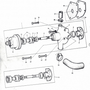 MF165 vandpumpe+enekltdele+slanger+spndebnd