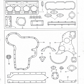 MF65/Mark2 og MF165/Mark1: Lse motor-pakninger