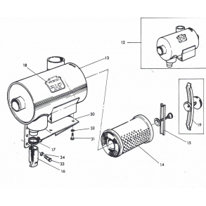 MF165 trluftfilter+enkeltdele+tilbehr