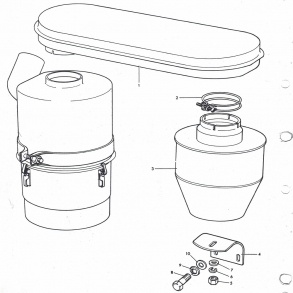 MF165 og MF175 oliebadsluftfilter-grovfilter+tilbehr